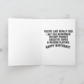 FUNCTIE OVER DE HILL BIRTHDAY KAART (Binnen)