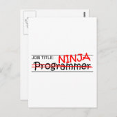 Functie Titel Ninja - Programmer Briefkaart (Voorkant / Achterkant)