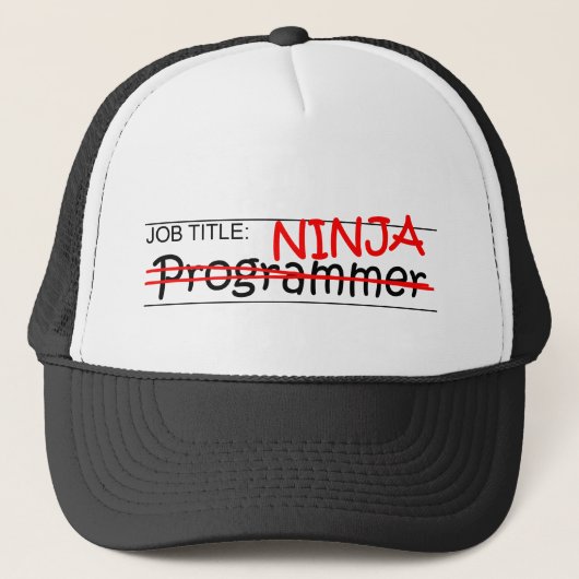 Functie Titel Ninja - Programmer Trucker Pet (Voorkant)