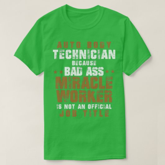 Functie voor automatische hoofdtechnicus t-shirt (Design voorkant)