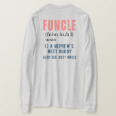 FUNCTIE voor- en achterkant grappige oomdefinitie T-shirt (Design achterkant)