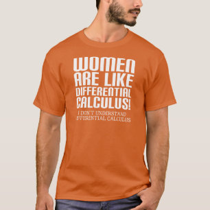 Functiehemd voor vrouwen over differentiaalrekenin t-shirt