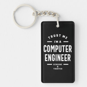 Functietoestel voor computertechnicus sleutelhanger
