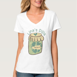Functieve pot augurken Dill groene voedsel liefheb T-shirt