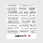 Functional Old Script Planner Tab Binder Divider Sticker (Vel)