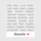 Functional Old Script Planner Tab Binder Divider Sticker (Vel)