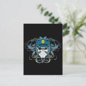 Functionaris van de politie briefkaart (Staand voorkant)