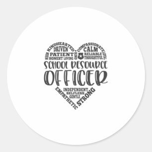 Functionaris van de school, sro, veiligheid ronde sticker