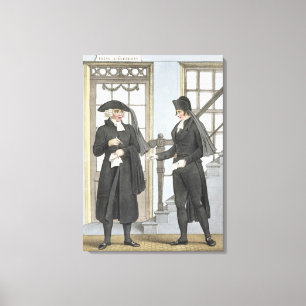 Functionarissen van de begrafenis van Amsterdam, i Canvas Afdruk