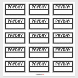 Functionele betaaldag sticker