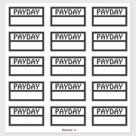 functionele betaaldag sticker (Vel)