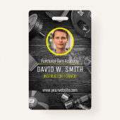 Functionele gym-instructeur badge (Voorkant)