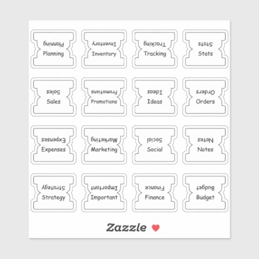 Functionele index tabs voor binderscheidingswanden sticker (Vel)