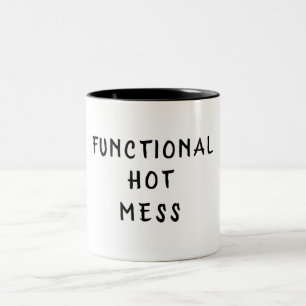 Functionele puinhoop tweekleurige koffiemok