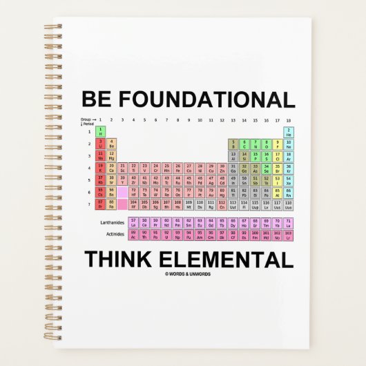 Fundamenteel denkelement zijn (periodiek systeem) planner (Voorkant)