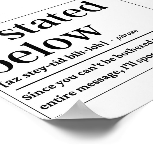 Funding Zoals hieronder vermeld Poster (Hoek)