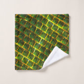 Fundo com imagem verde sob grade dourada ? (Gant de toilette)