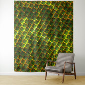 Fundo com imagem verde sob grade dourada? wandkleed (In situ)