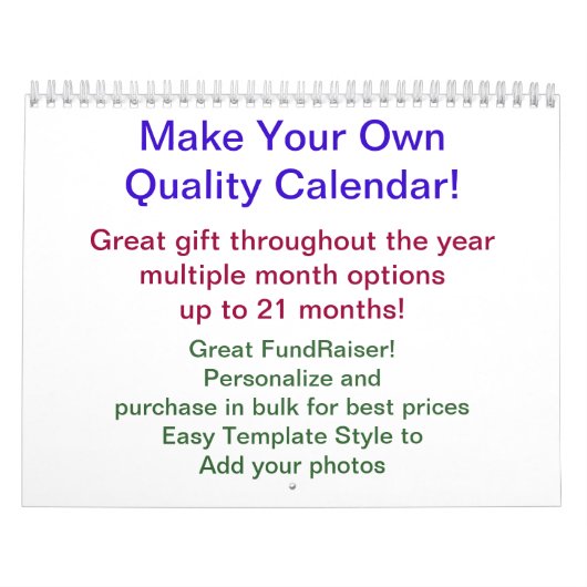 Fundraiser Calendar DIY Calendar Kalender (Hoes)