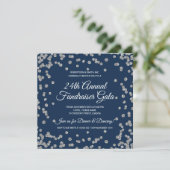 Fundraiser Silver Glitter Confetti Navy (Staand voorkant)