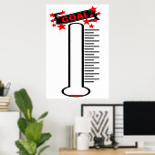 Fundraising Goal Thermometer BLANK Goal Poster (Thuiskantoor)