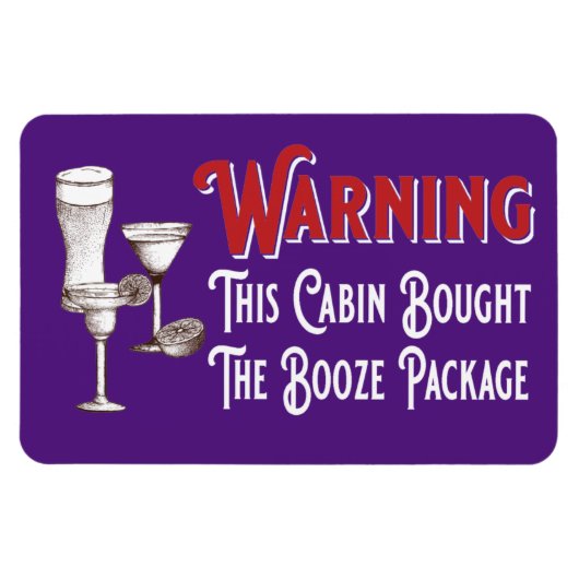Fundy Booze violet Cabine Porte Croisière Magnet n (Horizontal)