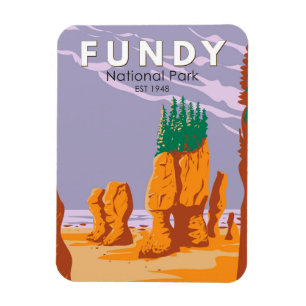 Fundy National Park Canada Travel Art  Magneet