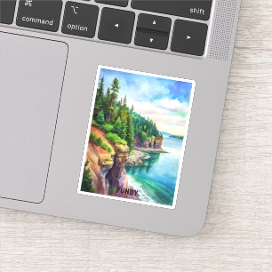 Fundy National Park Waterverf Schilderij Sticker