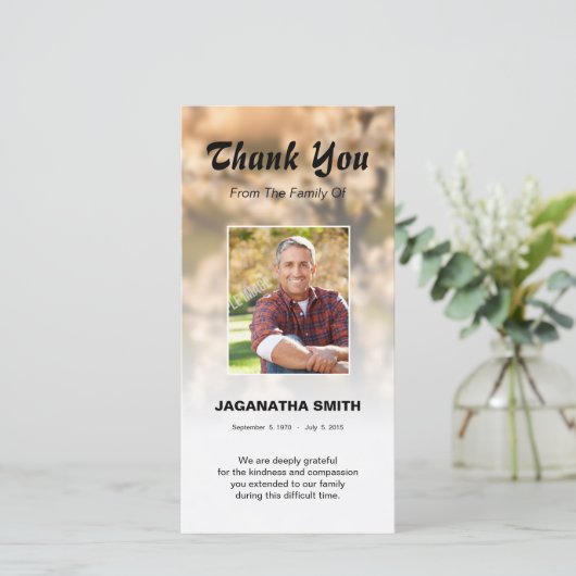 Funera Dank u wel Bedankkaart (Staand voorkant)