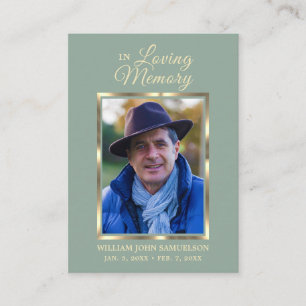 FUNERAAL PRAYER DANK JE FOTO-VISITEKAARTJE VISITEKAARTJE