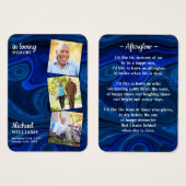 Funérailles 3 Photo Carte de prière commémorative  (Devant & derrière)