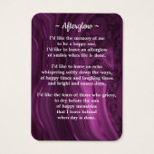 Funérailles 3 Photo Carte de prière commémorative  (Dos)