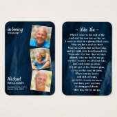 Funérailles 3 Photo Carte de prière commémorative  (Devant & derrière)