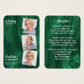 Funérailles 3 photo Carte de prière commémorative  (Devant & derrière)