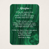 Funérailles 3 photo Carte de prière commémorative  (Dos)