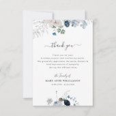 funérailles bleues florales merci note (Devant)