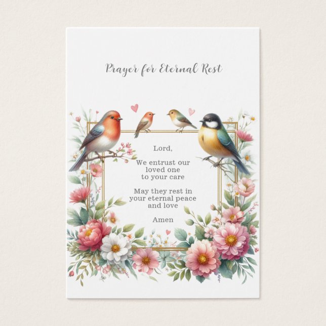 Funérailles / Carte de prière commémorative pour l (Devant)