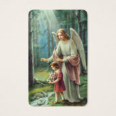 Funérailles Catholique L'Ange de la prière Cartes  (Devant)