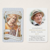 Funérailles Catholique St Gabriel Prière Cartes de (Devant & derrière)