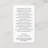 Funérailles Catholique St Paul prière Cartes de Sy (Dos)