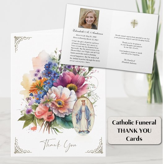 Funérailles catholiques Floral Mary Merci