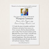 Funérailles Croix Florale Carte Sainte - (Dos)