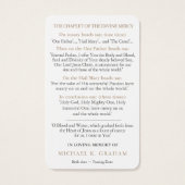 Funérailles Divine Miséricorde Chaplet Prière Symp (Dos)