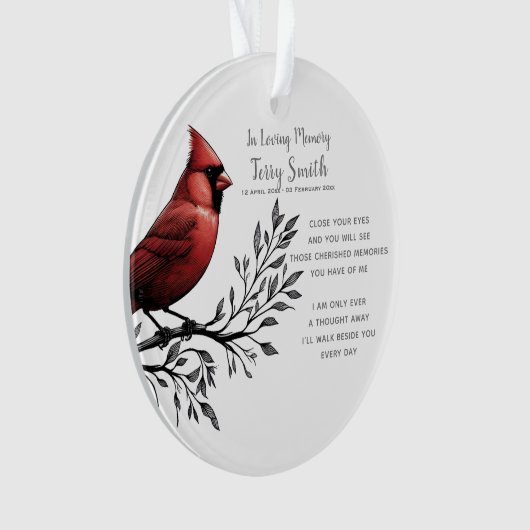 Funérailles du cardinal rouge / Ornement commémora (devant)