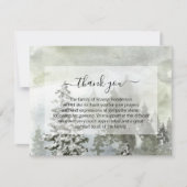 Funérailles du paysage rustique Merci Carte de not (Devant)