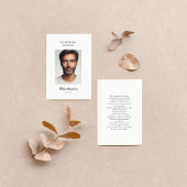 Funérailles en espagnol | Carte de prière photo En