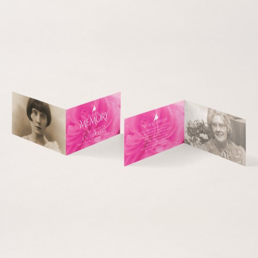 Funérailles en mémoire amoureuse rose rose carte p (Inside and Outside)