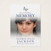 Funérailles en mémoire dame papillon bleu poème (Devant)