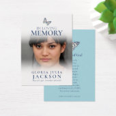 Funérailles en mémoire dame papillon bleu poème (Bureau)