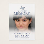 Funérailles en mémoire d'amour poème papillon bleu (Devant)